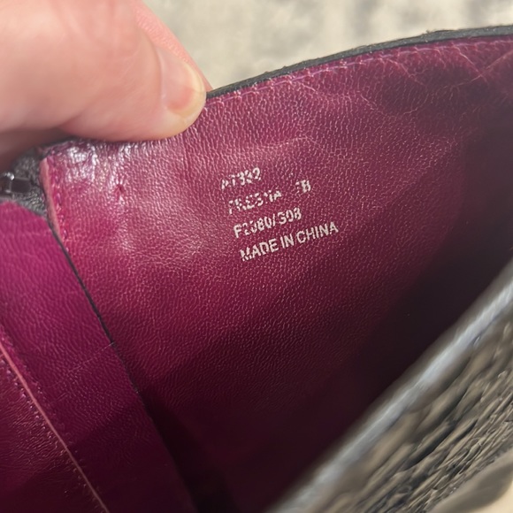 Coach FRESNA Patent Leather Knee-High Boot Black 7 riding croc embossed 7B - Picture 15 of 16